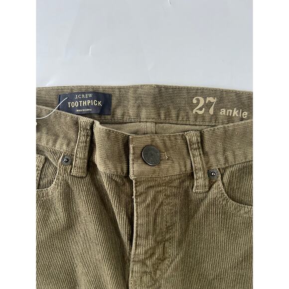 NWT J Crew Toothpick Low Rise Stretch Skinny Jeans Womens Size 27 Green - Picture 10 of 13